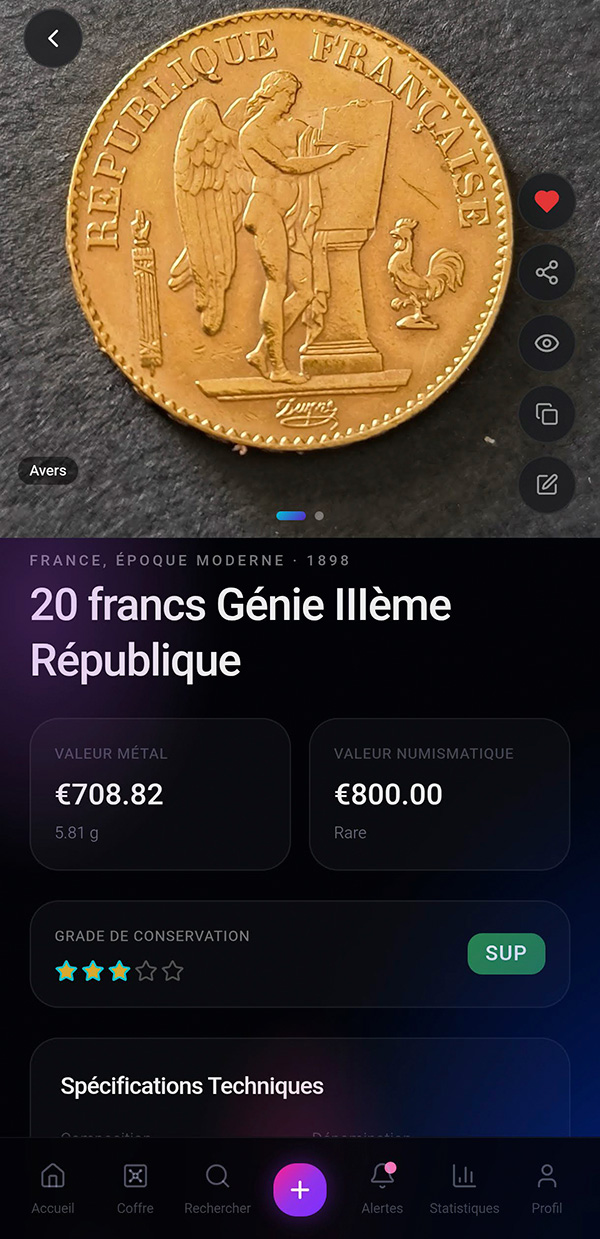 Mode Cristal — fiche d'un item