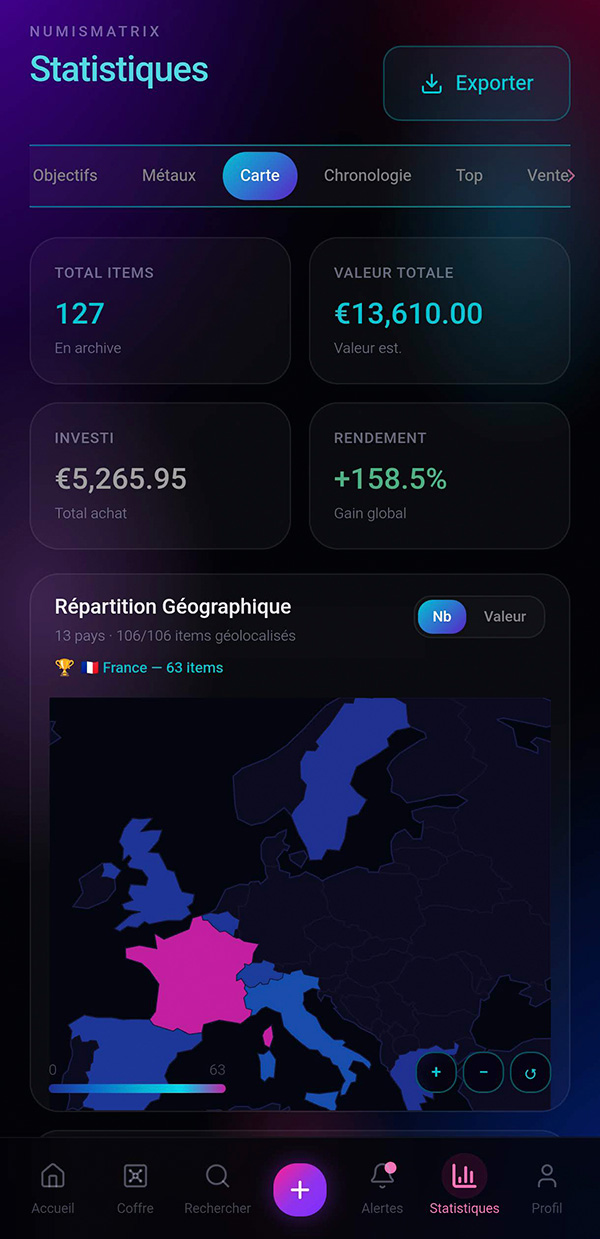 Mode Cristal — statistiques, carte